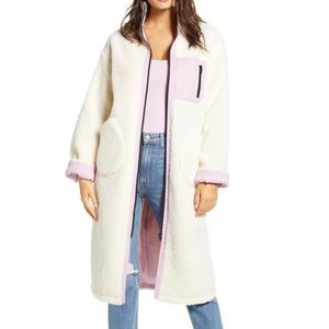 J.O.A | Longline Teddy Fleece Coat